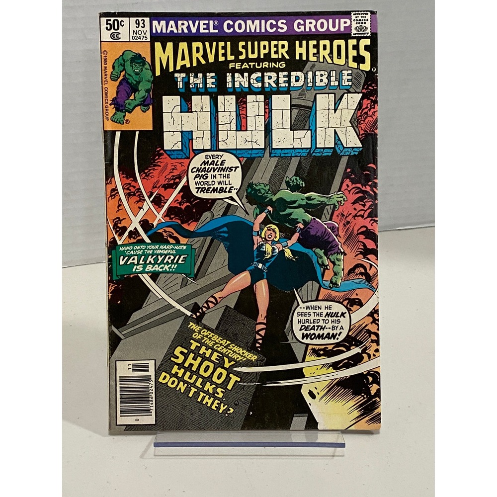 Marvel Comic Book Marvel Super Heroes #93 Hulk Valkyrie